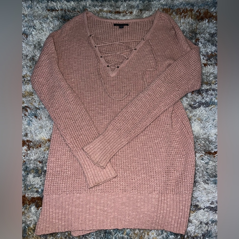 Pink American eagle sweater - small